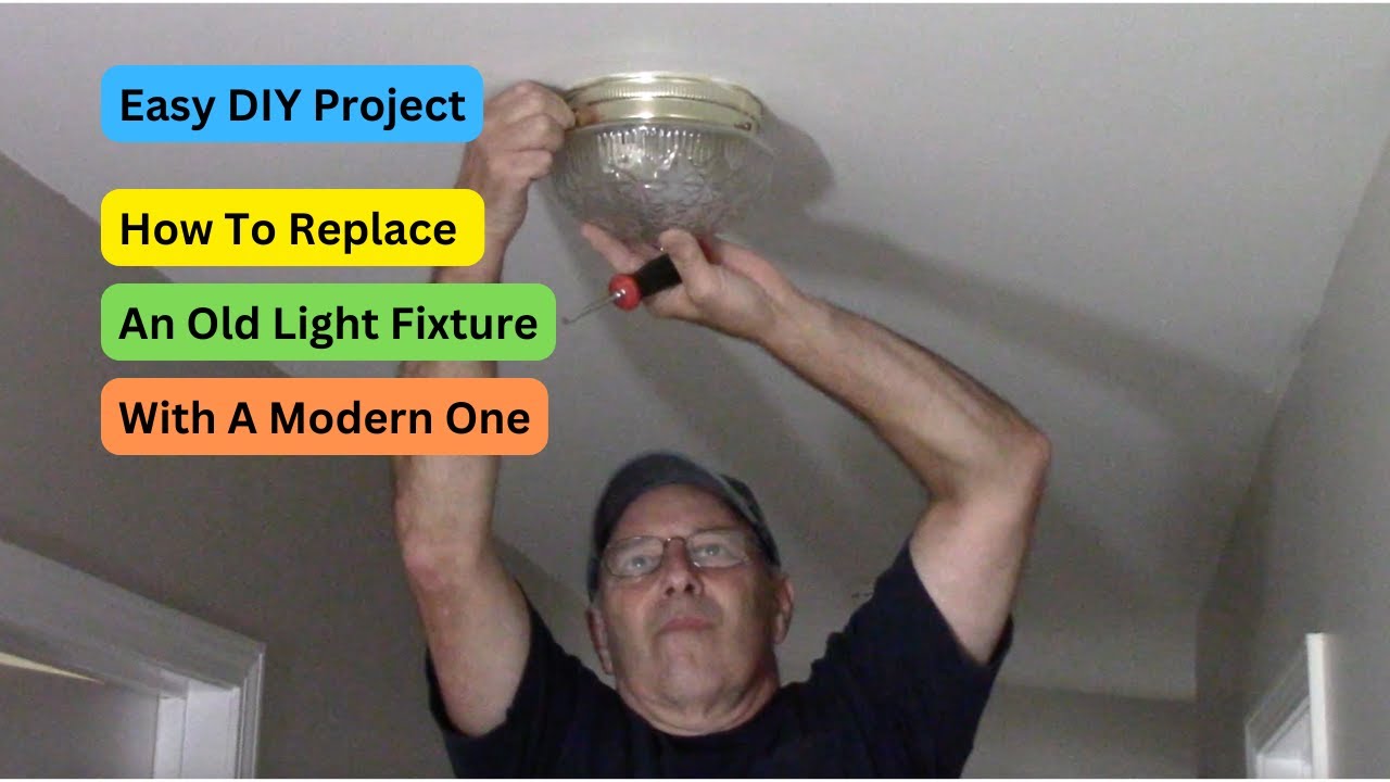 How To Replace A Ceiling Light Fixture Youtube