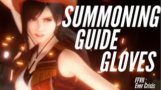 Summoning Guide Gloves! 120 Premium Tickets and a dream. FFVII:EC crossover event with Rebirth