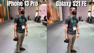 Samsung Galaxy S21 FE vs iPhone 13 Pro Camera Comparison / CES 2022