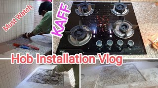 Hob Installation vlog | KAFF | Modular kitchen में hob कैसे  लगाए ☺️ #simplehomemaker dailyvlogger