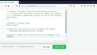Day 4 Classes HackerRank JavaScript