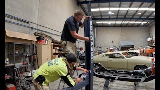 Installing a Bendpak 4 post Hoist & a Workshop UpDate