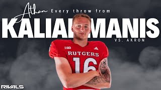 Every Throw From Athan Kaliakmanis versus #Akron -- #Rutgers Scarlet Knights Football