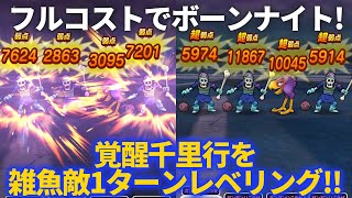 【ドラクエウォーク】1ターンキルを目指して調整しまくり！レベリングとバッファロン狙いのボーンナイト覚醒千里行フルコストパーティ！【どれだけゾンビ寄せしないといけないんだ！】