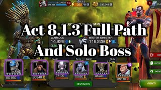 Mcoc Act 8.1.3 Easy Path And Boss | Mcoc Act 8.1.3 Mister Sinister Boss Solo | Mcoc Ishvalangaming |