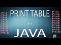 Print Table in Java for Absolute beginners | Use for loop in Java | Objects in Java