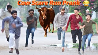 Fake Cow Run Prank 😂@ThatWasCrazy