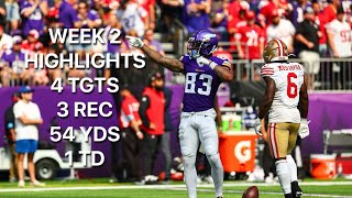 Jalen “Speedy” Nailor Week 2 2024 FULL Highlights | NFL Vikings Vs. 49ers