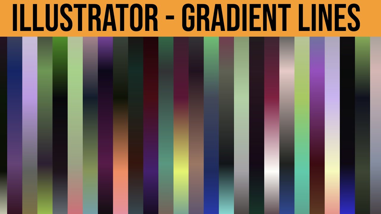 How To Create Gradient Lines In Illustrator For Beginners Youtube