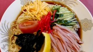 八丈島 「中華料理 一平」の冷やし中華大盛 Cold noodle at \