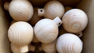 How to make a wooden balls for a Christmas tree. DIY