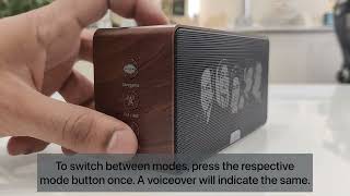 How to switch between AM/FM, Bluetooth or Saregama modes on your Saregama Carvaan Mini+