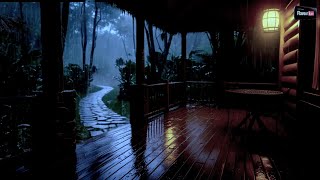 Lullaby Sound of Rain Falling in a Cozy Tree House 🌳