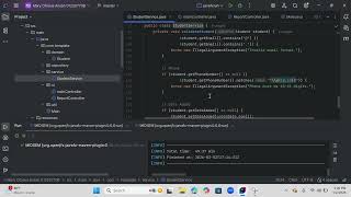 Student management system built with Java