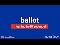 BALLOT - Meaning and Pronunciation