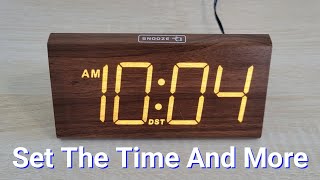 DreamSky Digital Alarm Clock – How To Set Time, Daylight Savings Time, & 12/24 hour formats