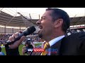 Phil Brown singing after Hull survived relegation