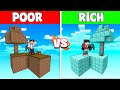 POOR vs RICH: SKYBLOCK BUILD CHALLENGE In Minecraft! (tagalog)