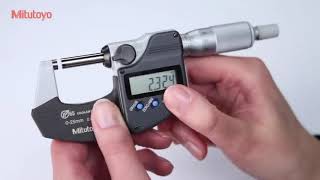 Mitutoyo 293-340-30 Digital Micrometer, Inch/Metric, Ratchet Stop, 0-1\