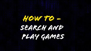 Antstream Arcade: How To - Search and Play Games