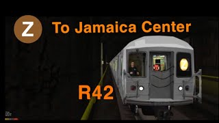 OpenBVE HD 60 FPS: R42 Z-Skip Stop train from Broad Street To Jamaica Center (PM Rush Hour)