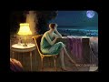 1930 s evening on a terrace by the ocean w calming waves oldies playing in another room 6hrs asmr