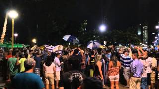 Uruguayan Fans Chanting with Costa Rica Fans