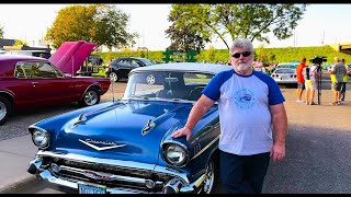 Lee \u0026 His 1957 Chev 283 C.I.  @So.61 Cruzers/ Fall 2024 Minnesota