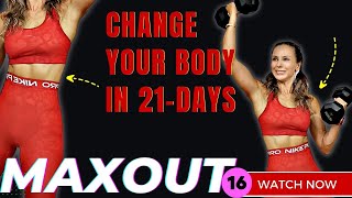 KILLER HIIT Workout with Weights and Pilates Finisher | 21-Day MAXOUT Challenge
