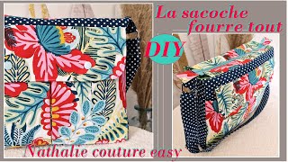 DIY couture pour cette sacoche fourre tout by Nathalie couture easy