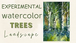 Unlock The Magic Of Experimental Watercolor Tree Landscapes!