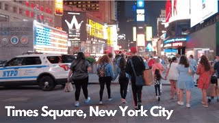 Walking tour of Times Square in Manhattan, New York City | न्यूयॉर्क के टाइम्स स्कवॉयर का नजारा