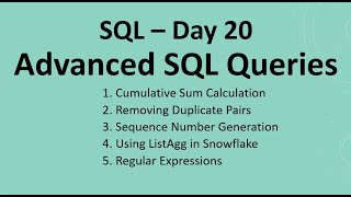 SQL Day 20: Advanced SQL Queries for Practice