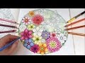 Secret Garden - Part 1: Blurred Background and Flowers Coloring | Magical Jungle Coloring Book