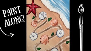 🐚EP233- 'Beachcombers' Christmas Tree' easy acrylic painting tutorial beachy holidays