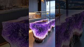 These mineral crystal kitchen islands look absolutely epic! 👏👏#crystals #interiordesign