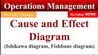 Cause and Effect Diagram, Ishikawa diagram, fishbone diagram, operations management, mba, bba, bcom