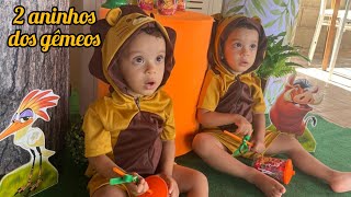 Aniversário de 2 aninhos do gêmeos Davi e Daniel, tema Rei Leão.