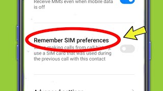 Remember SIM preferences Setting | Redmi note 11 Pro