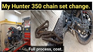 My Hunter 350 chain set replacement. Full process & total cost.