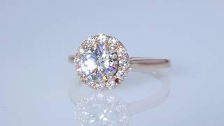 1.60CT Round Brilliant Diamond Halo Engagement Ring GIA Cert/Appr $16K+ $7500