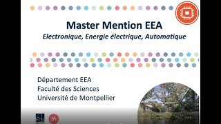 Présentation du Master EEA - Gilles DESPAUX et Arnaud VIRAZEL