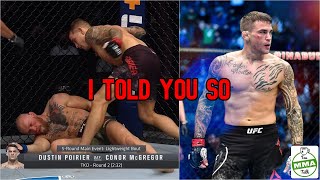 Conor McGregor KNOCKED OUT By Dustin Poirier At UFC 257 AS I PREDICTED!