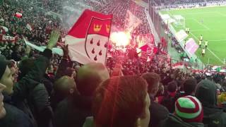 Gladbach - 1.FC Köln 1:2 Derby 19.11.2016 Stimmung Gästeblock Pyro Ultras Köln