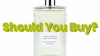 Cremo Blue Cedar \u0026 Cypress Cologne Spray, Woodsy Scent, Notes of Lemon Peel, Cypress, Cedar, 3.4 Oz