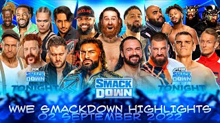 WWE SmackDown Spoilers Highlights 02 September 2022