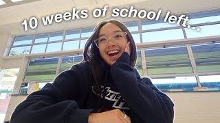 first day of school back from spring break VLOG | 10 more weeks left of high sch
