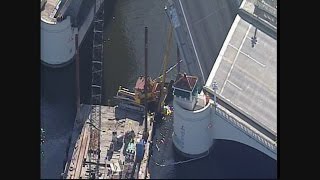 RAW VIDEO from Action Air 1: Barge hits Kennedy Street Bridge