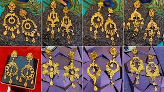 Letest gold kanbala earrings designs new model 2025// light weight gold earrings designs/sonar kaner