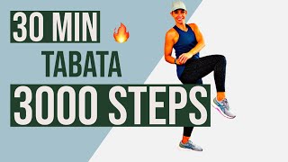 30 min Tabata Walking Workout | No Equipment All Standing Fat Burning Cardio & Core Aerobics